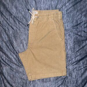 American Eagle Outfitters Flex Corduroy Trekker Short. Tan. Medium.